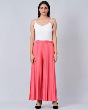 pleated high-rise palazzos