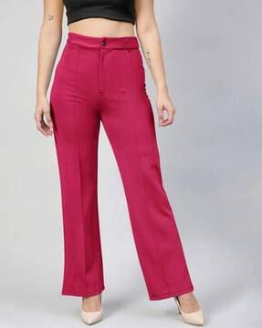 pleated high-rise pants