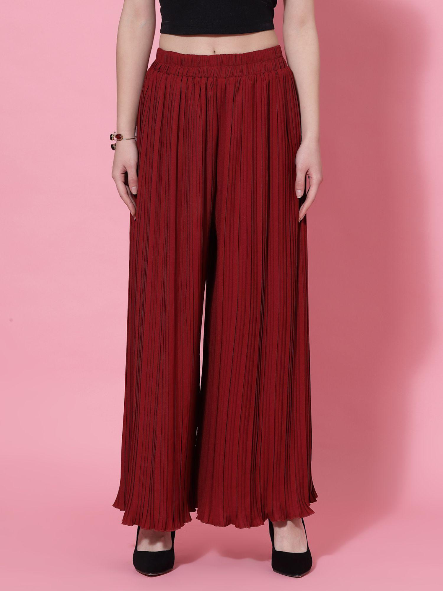 pleated palazzo pants