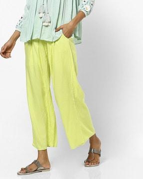 pleated palazzos with insert pockets