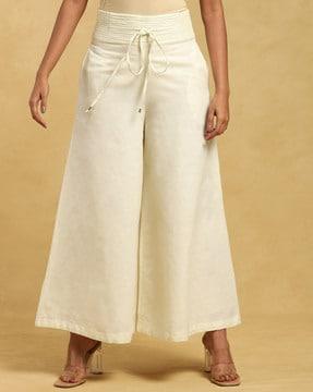 pleated palazzos with insert pockets
