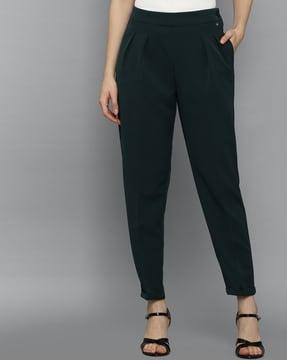 pleated pants with insert pockets