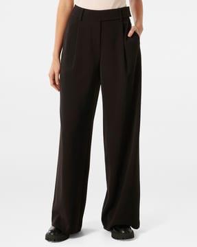 pleated pants with insert pockets
