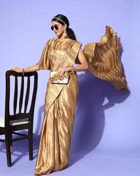 pleated pre-stitched saree