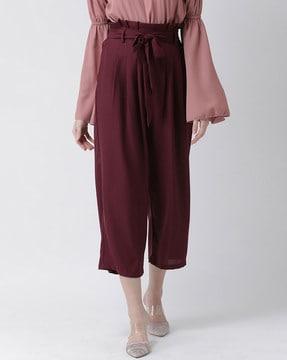 pleated relaxed fit trousers