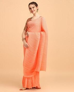 pleated saree