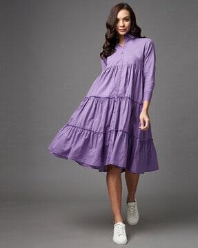 pleated shirt dress