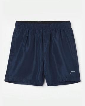 pleated shorts with elasticated waistband