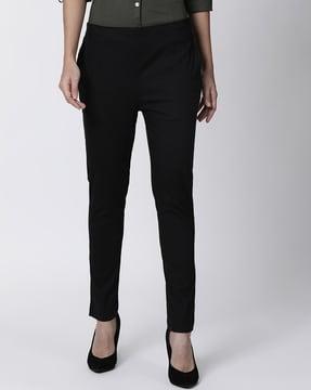 pleated skinny fit trousers
