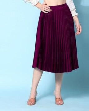 pleated skirt with elasticated wasitband