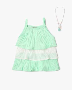 pleated tiered top