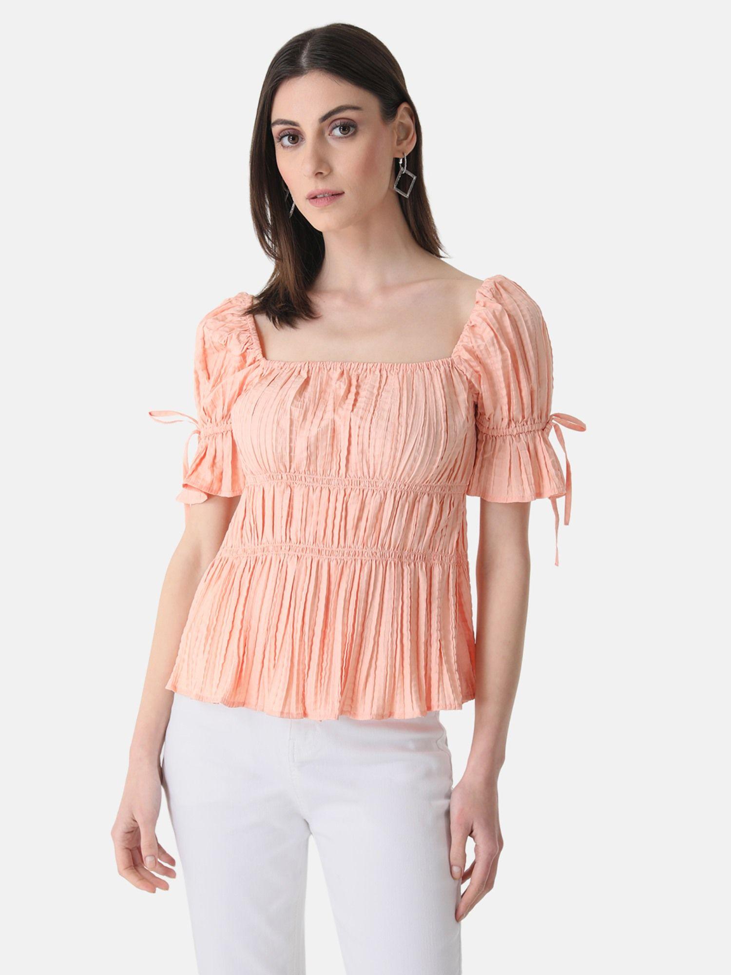 pleated top with smocking