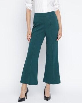 pleated trousers with elasticated waistband