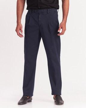 pleated trousers with insert pockets