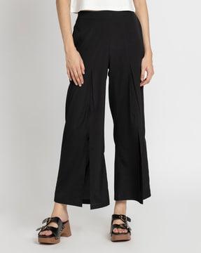 pleated trousers with insert pockets