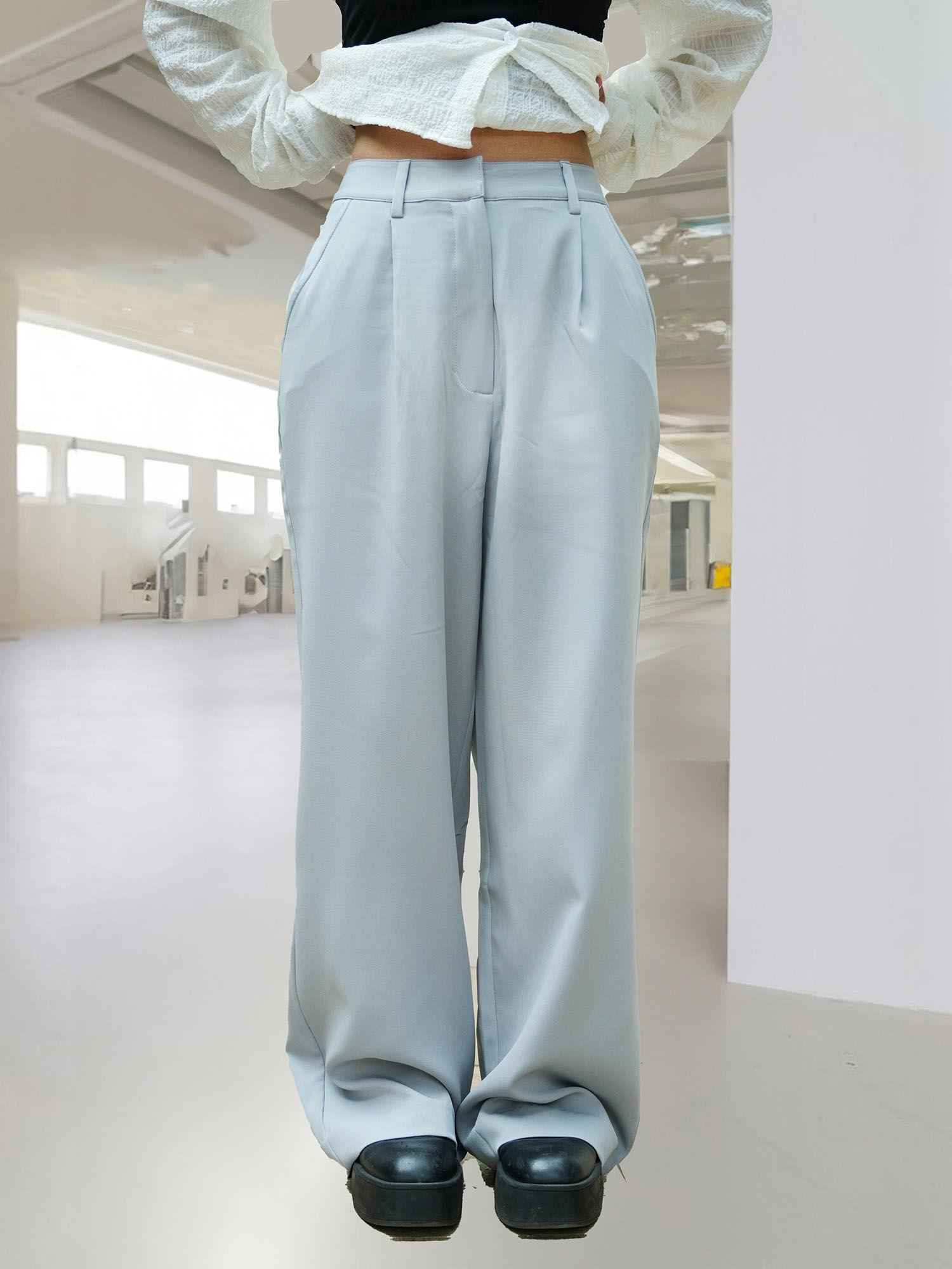 pleated wide leg pant