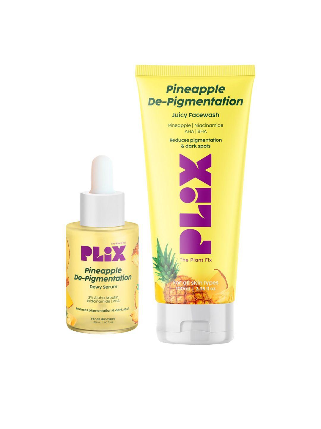 plix pineapple foaming face wash and serum