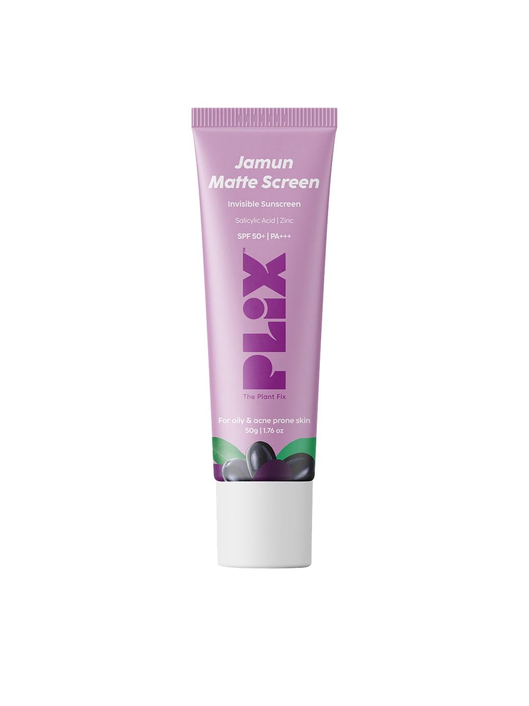plix the plant fix jamun matte screen invisible lightweight sunscreen spf50+ pa+++ - 50 g