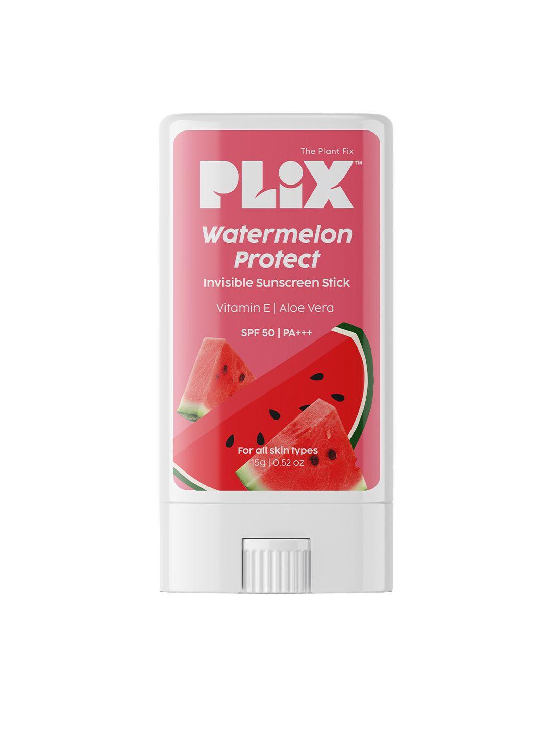plix the plant fix watermelon protect invisible sunscreen stick with spf 50 pa +++ - 15g