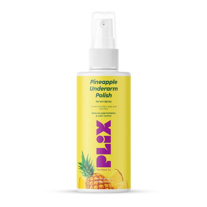 plix pineapple underarm depigmentation spray, for lightening, hyperpigmentation, odour protection