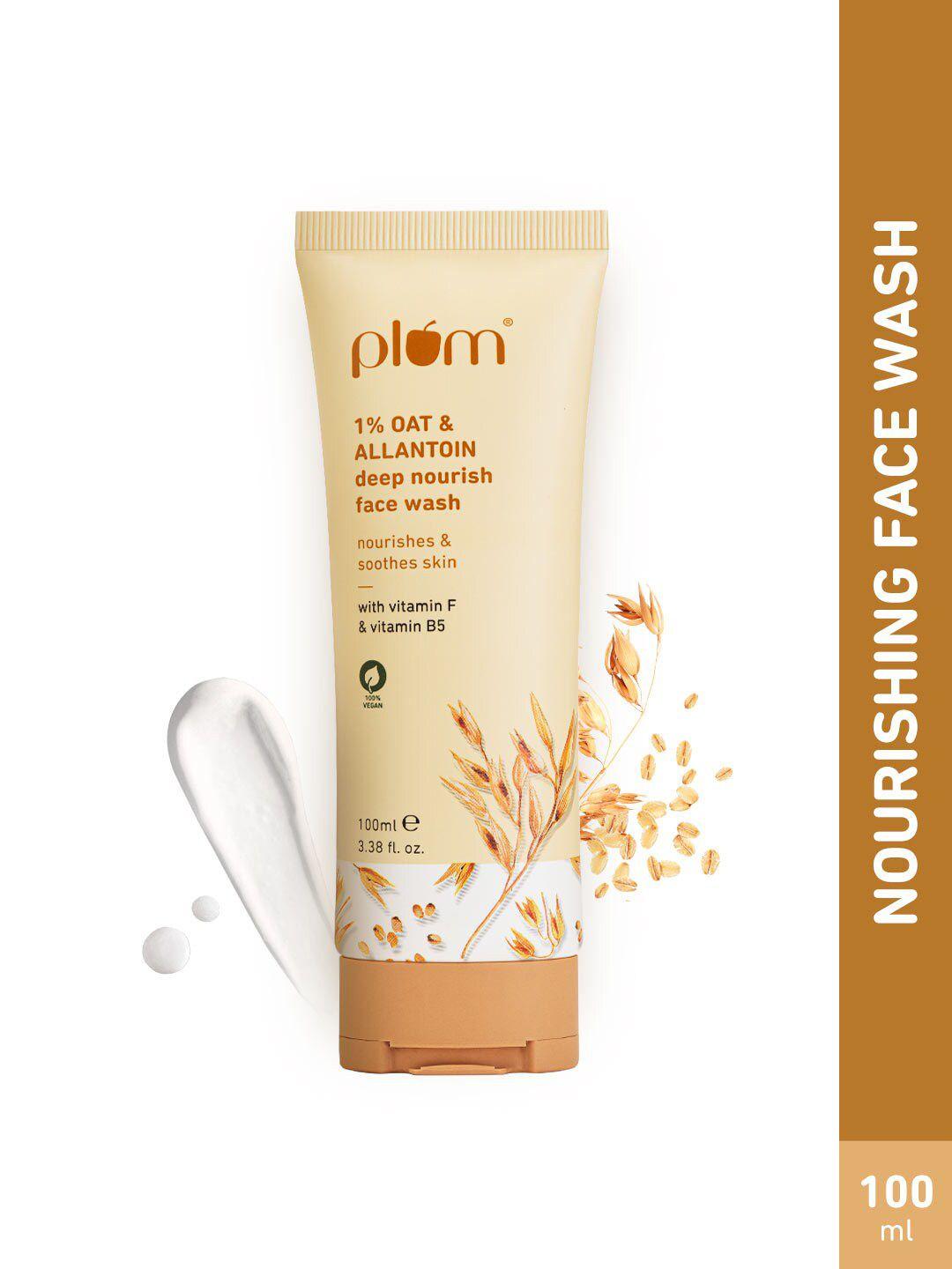 plum 1% oat & allantoin deep nourish face wash-100 ml