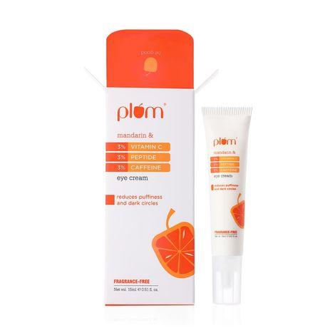 plum 3% vitamin c 3% peptide & 3%caffeine eye cream with mandarin (15 ml)