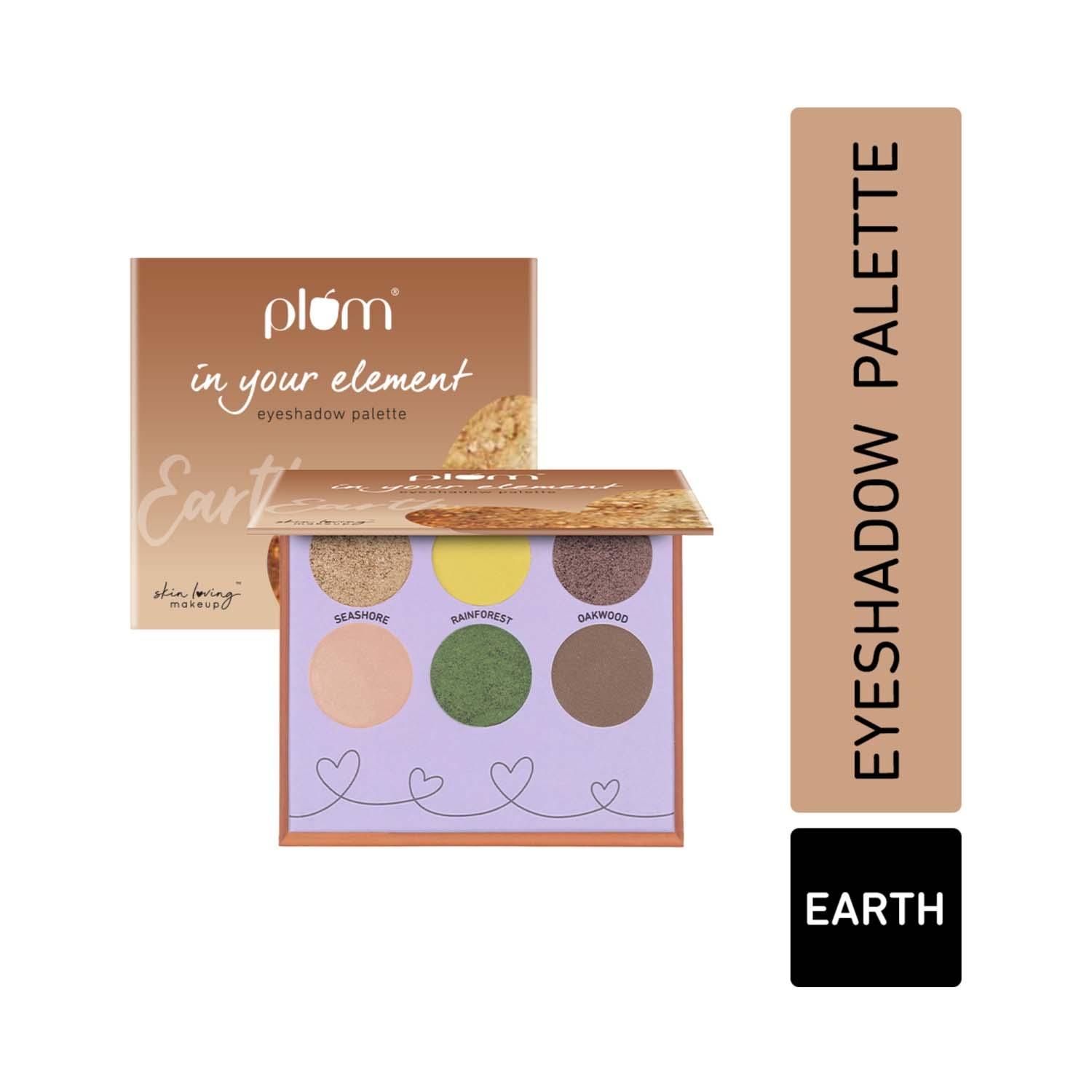 plum 6-in-1 super pigmented in your element eyeshadow palette - 03 earth (10g)