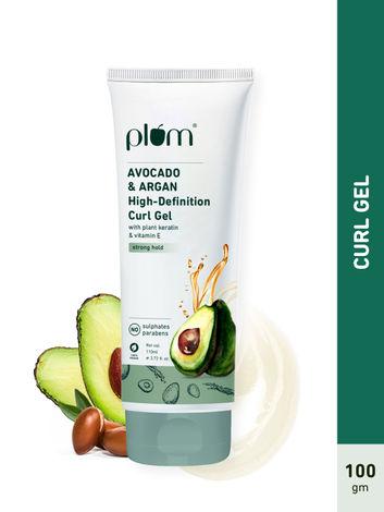 plum avocado & argan high-definition curl gel i contains avocado oil, argan oil, plant kertain, d-panthenol & vitamin e i | sulphate-free i paraben-free i 100% vegan