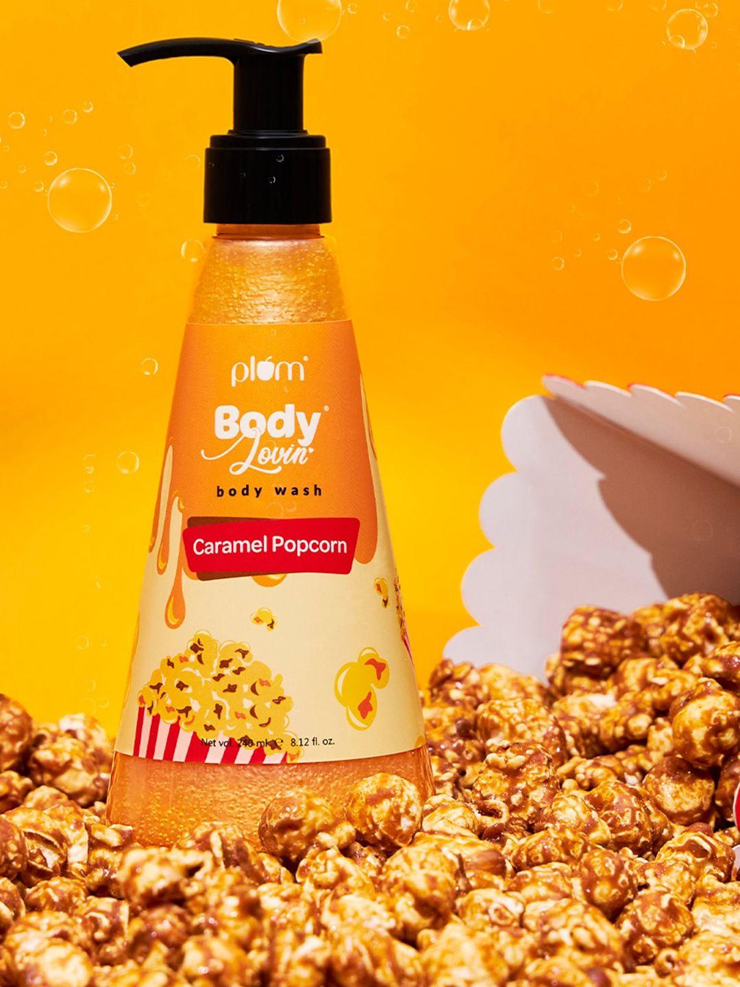 plum bodylovin caramel popcorn body wash with olive oil & caramel extract - 240ml