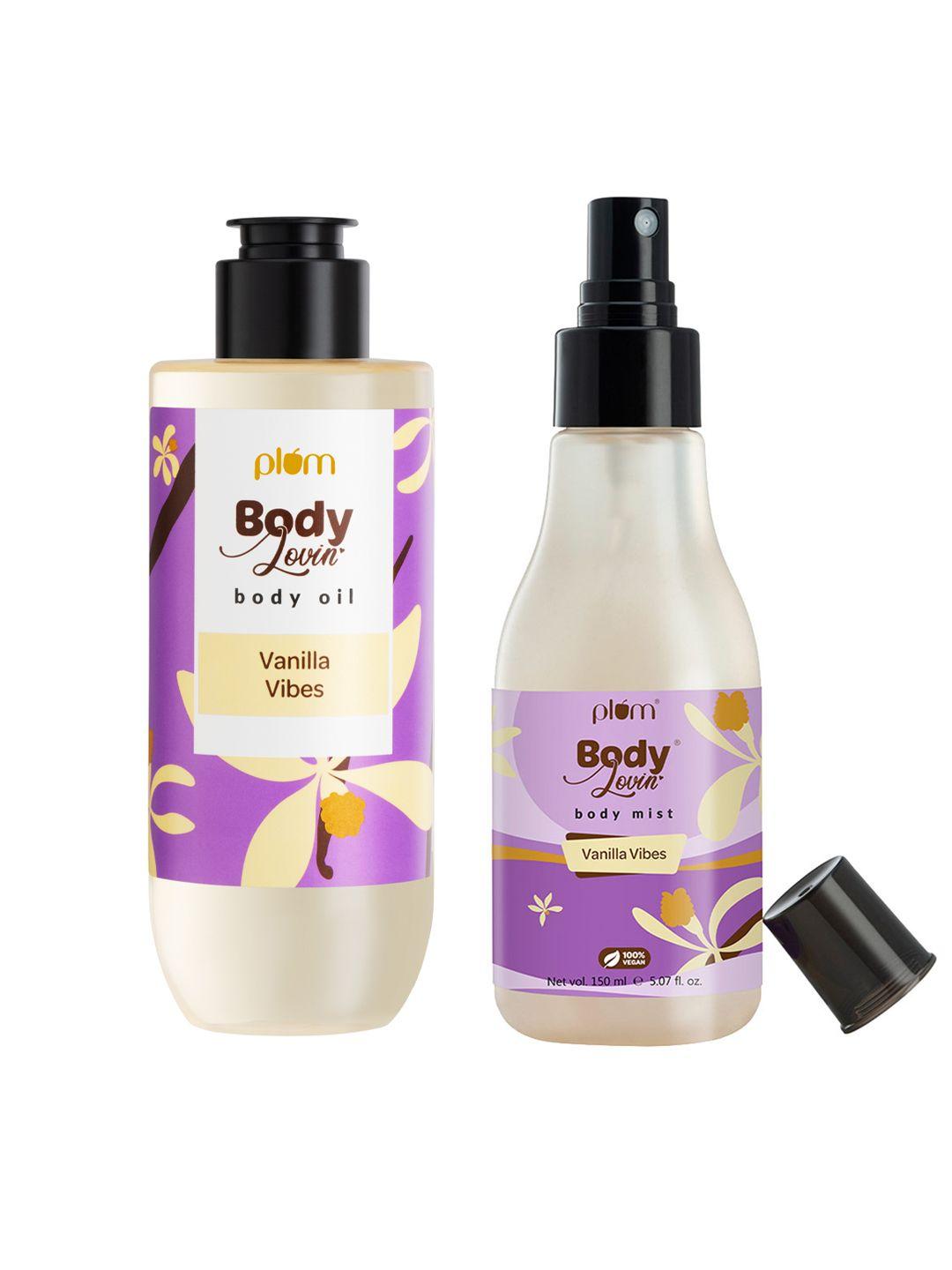 plum bodylovin combo of vanilla vibes body mist 150ml & body oil 200ml