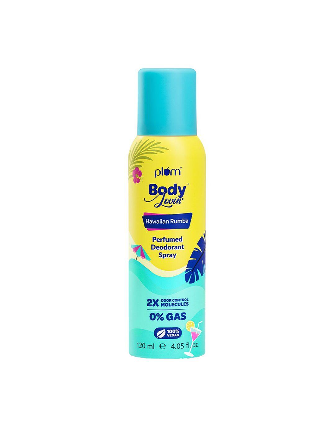plum bodylovin' hawaiian rumba perfumed deodorant spray with 2x odor control - 120ml