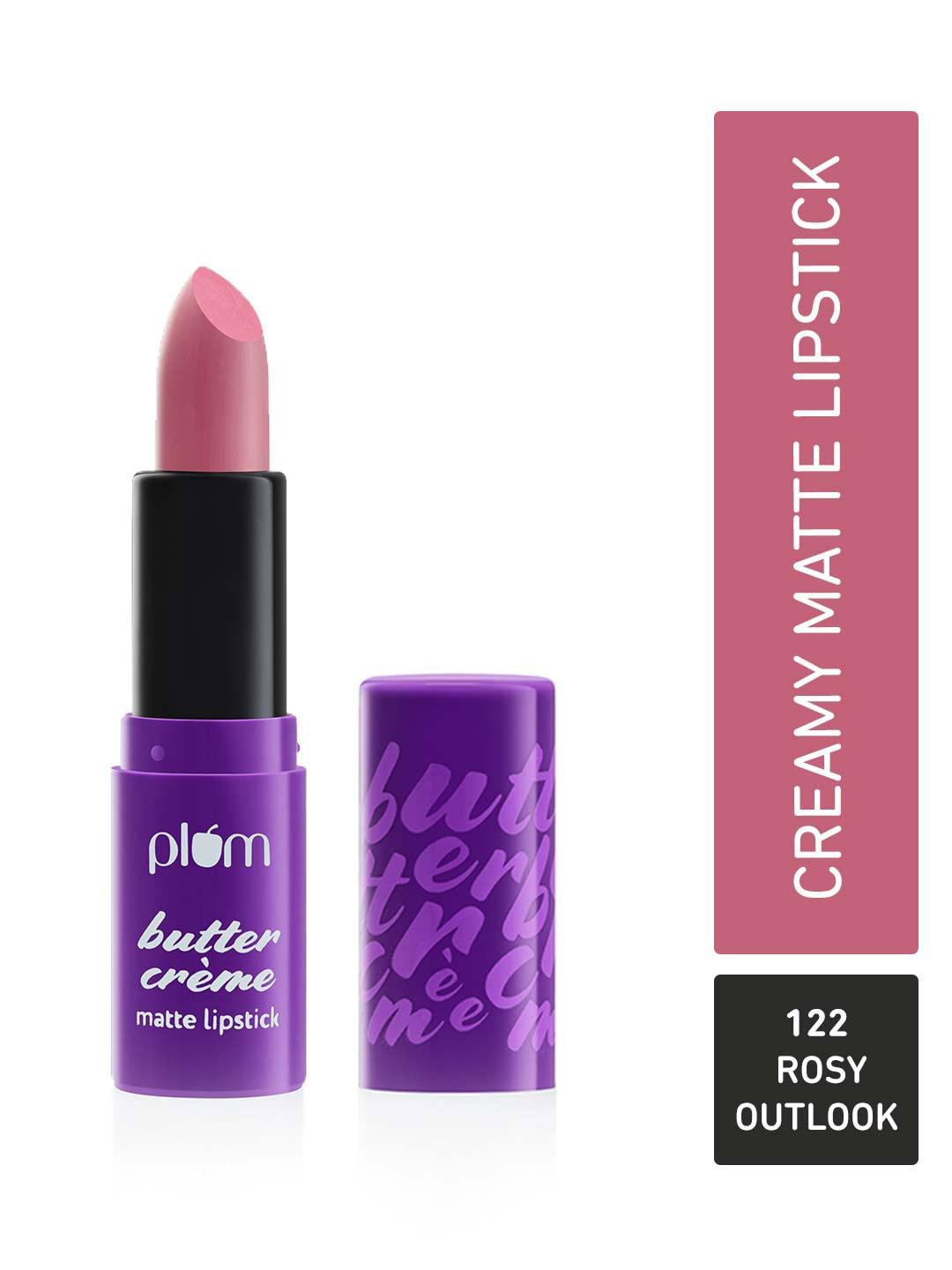 plum butter creme highly pigmented lightweight matte lipstick - rosy outlook 122
