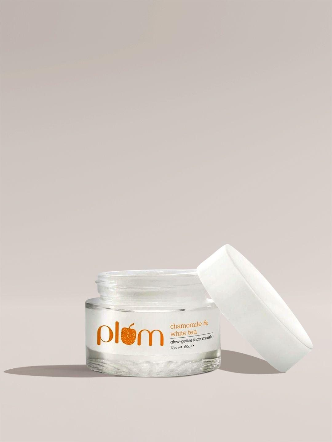 plum chamomile white tea range glow-getter sustainable face mask 60 g