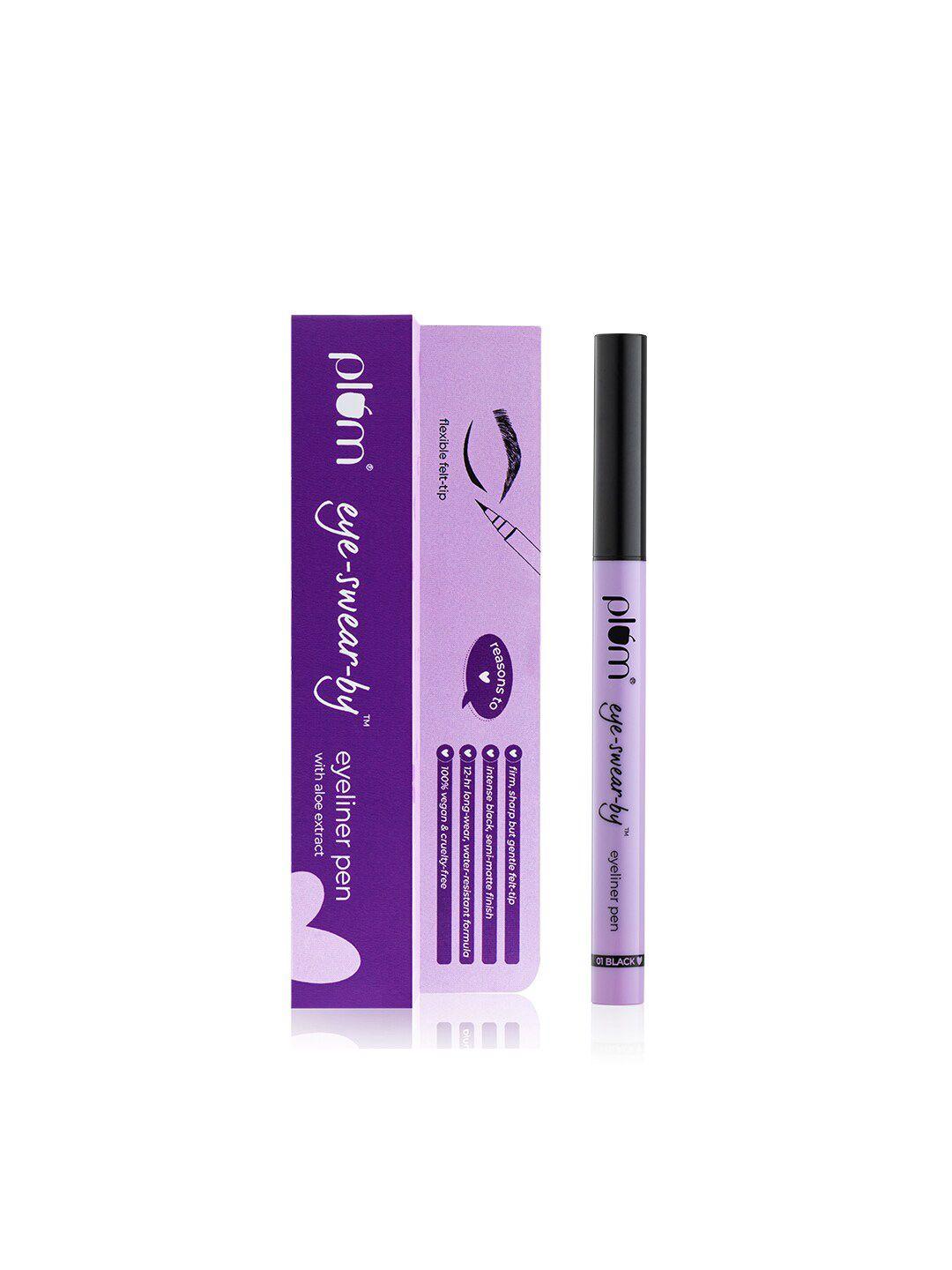 plum eye swear-by eyeliner pen- 01 black-0.6 ml