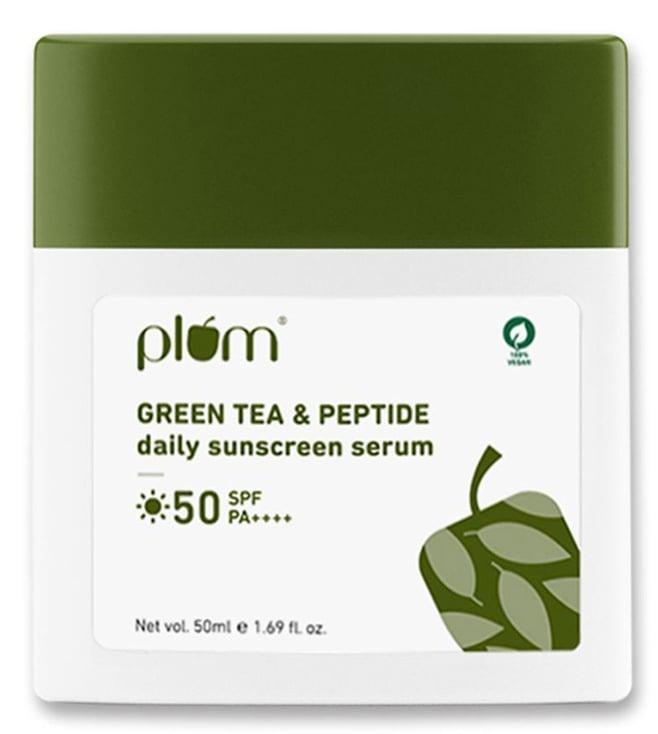plum green tea & peptide daily sunscreen serum - 50 ml