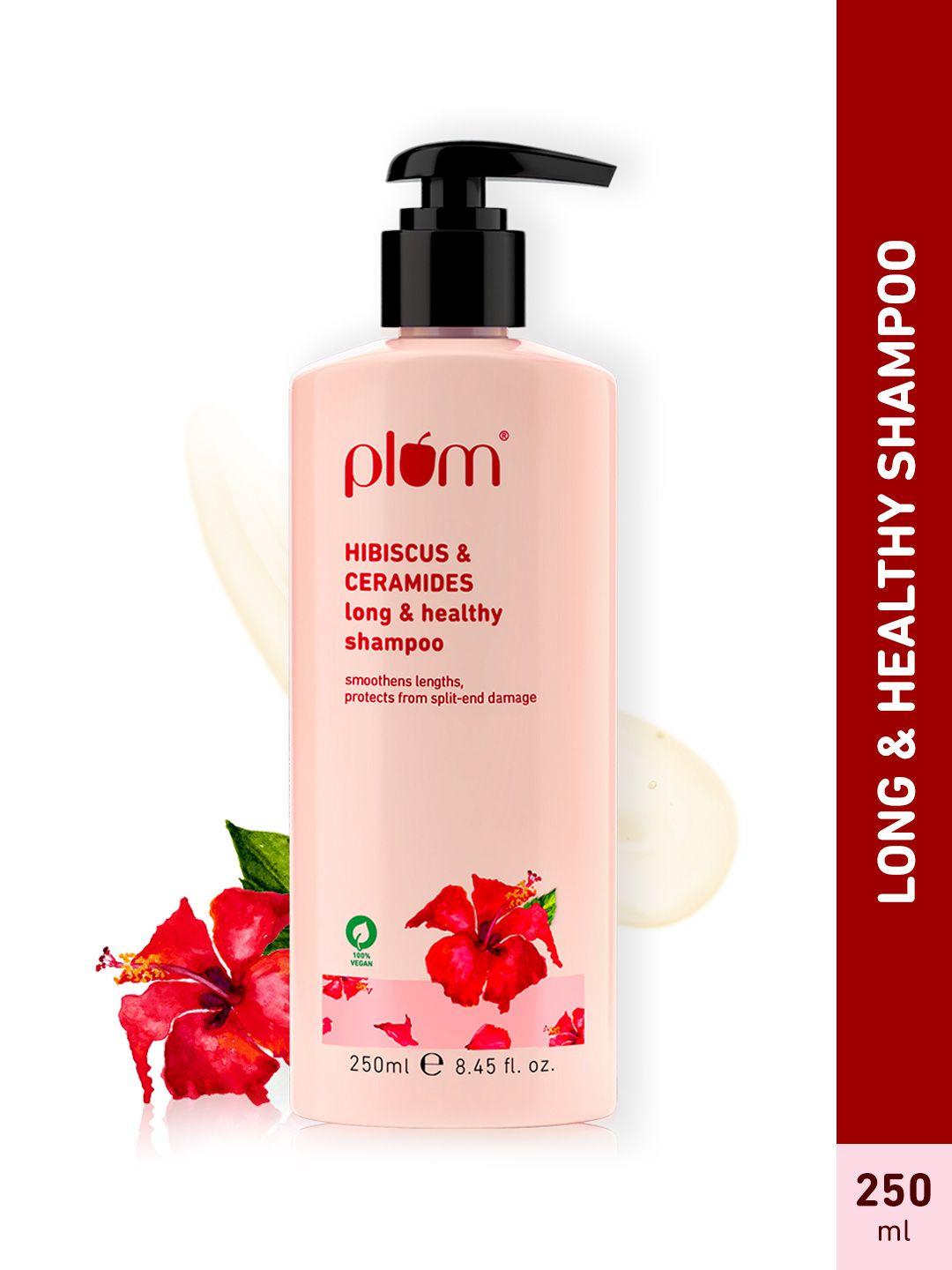 plum hibiscus & ceramides long & healthy shampoo prevents split ends - 250ml