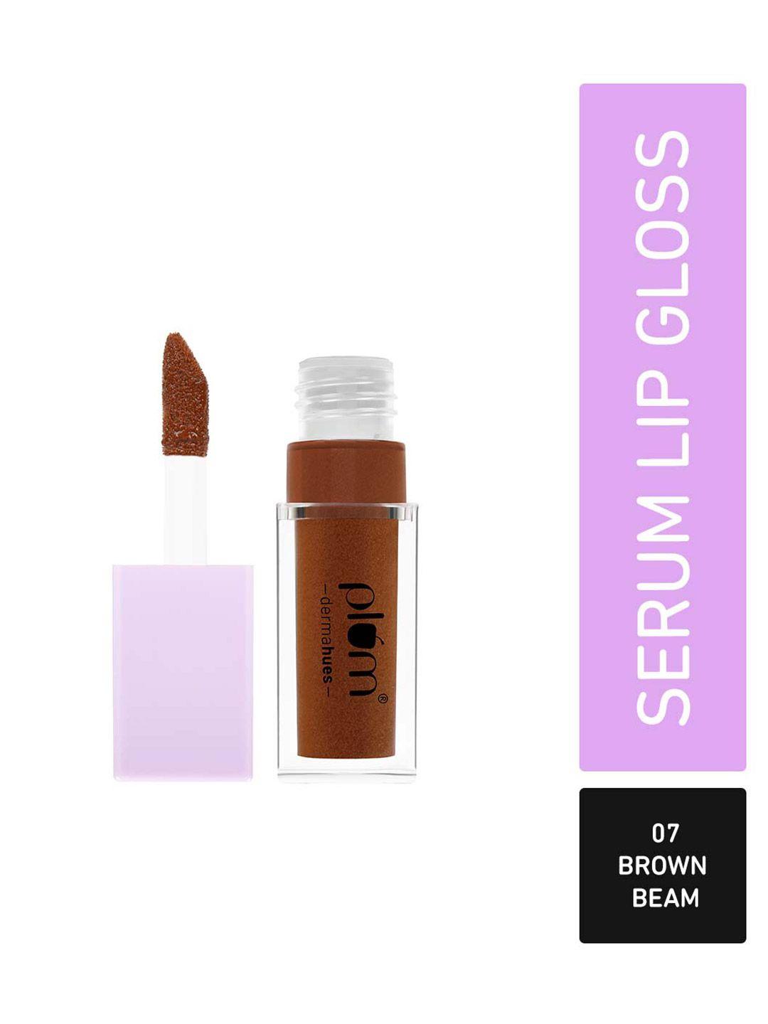 plum keep it glossy highly pigmented serum lip gloss - brown beam 07