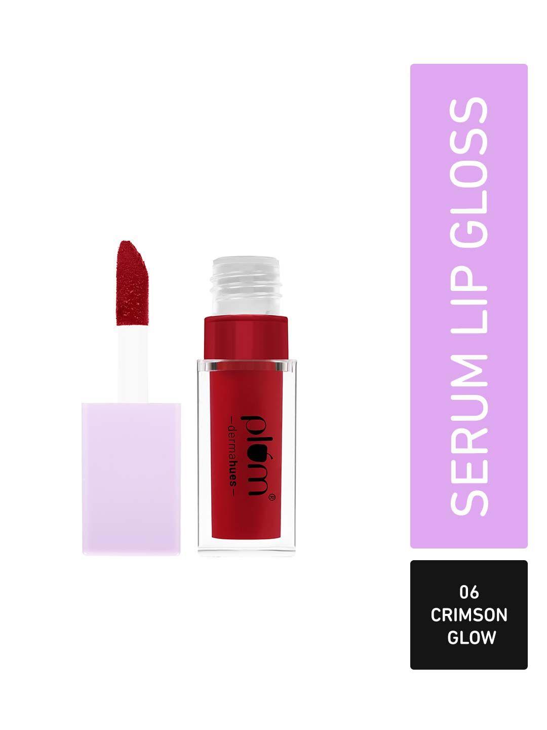 plum keep it glossy highly pigmented serum lip gloss - crimson glow 06