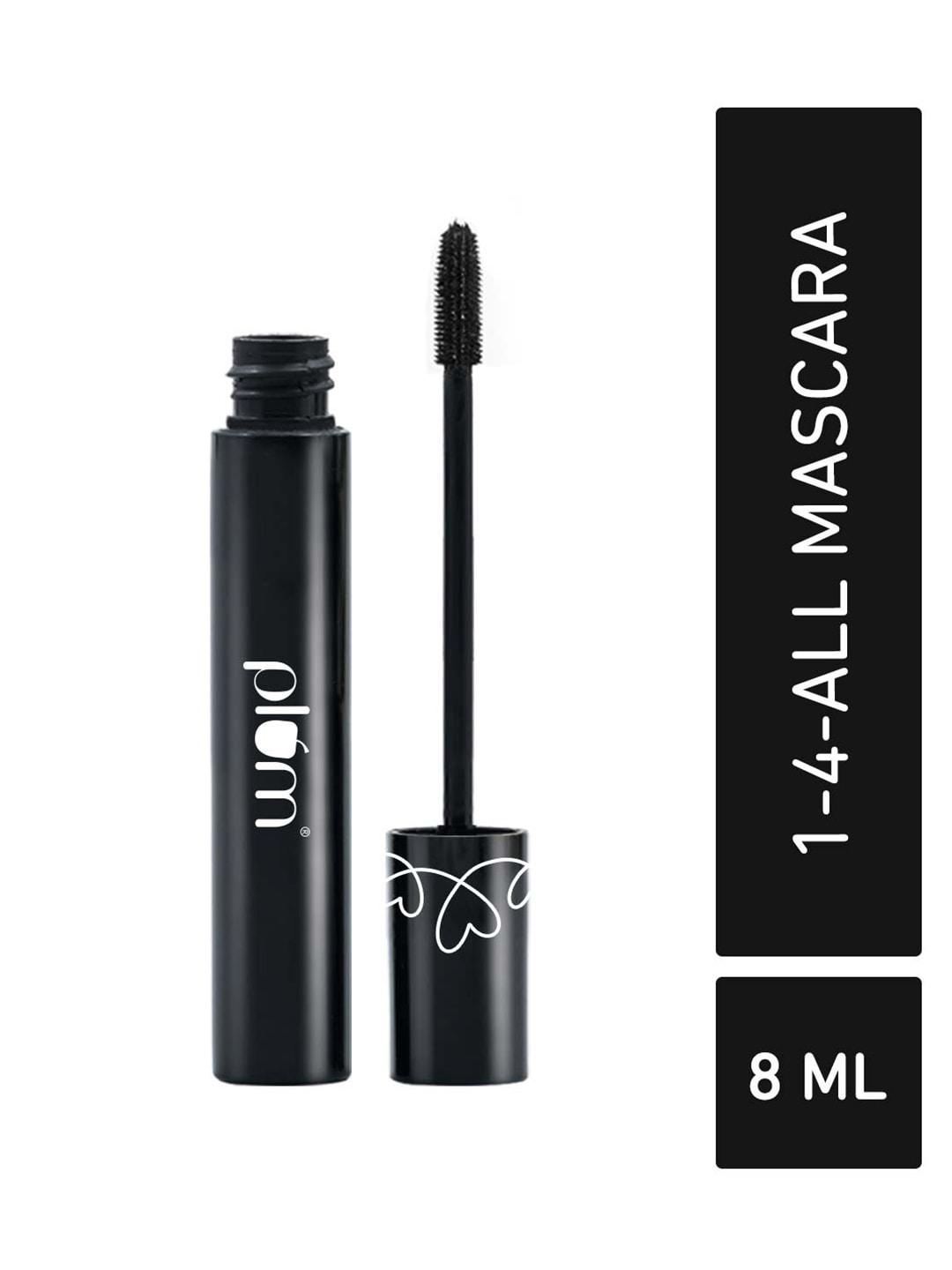 plum lash drama 1-4 water-resistant all mascara 8 ml - black 01