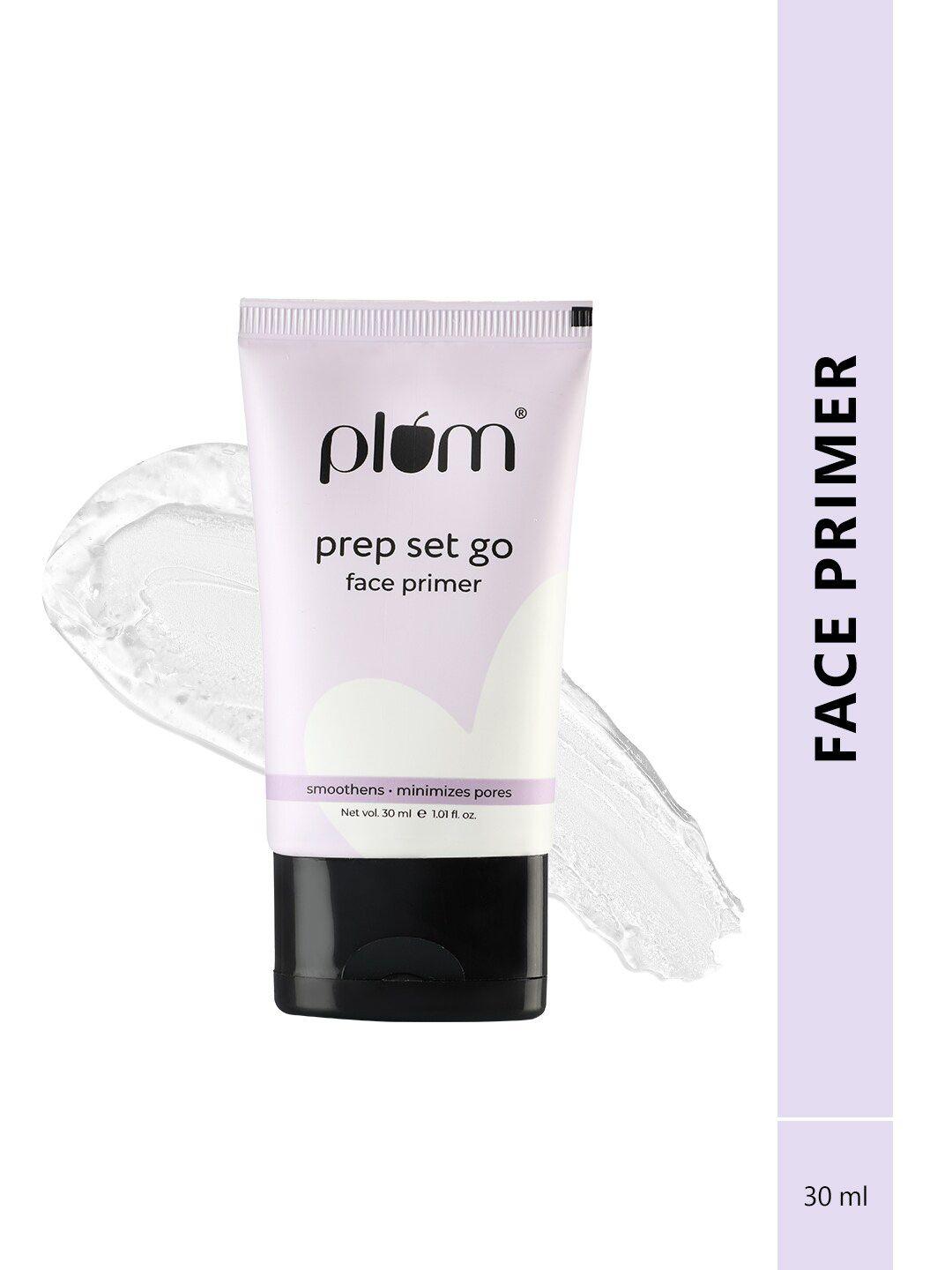 plum prep set go matte face primer - minimizes pores - weightless formula - vegan - 30ml