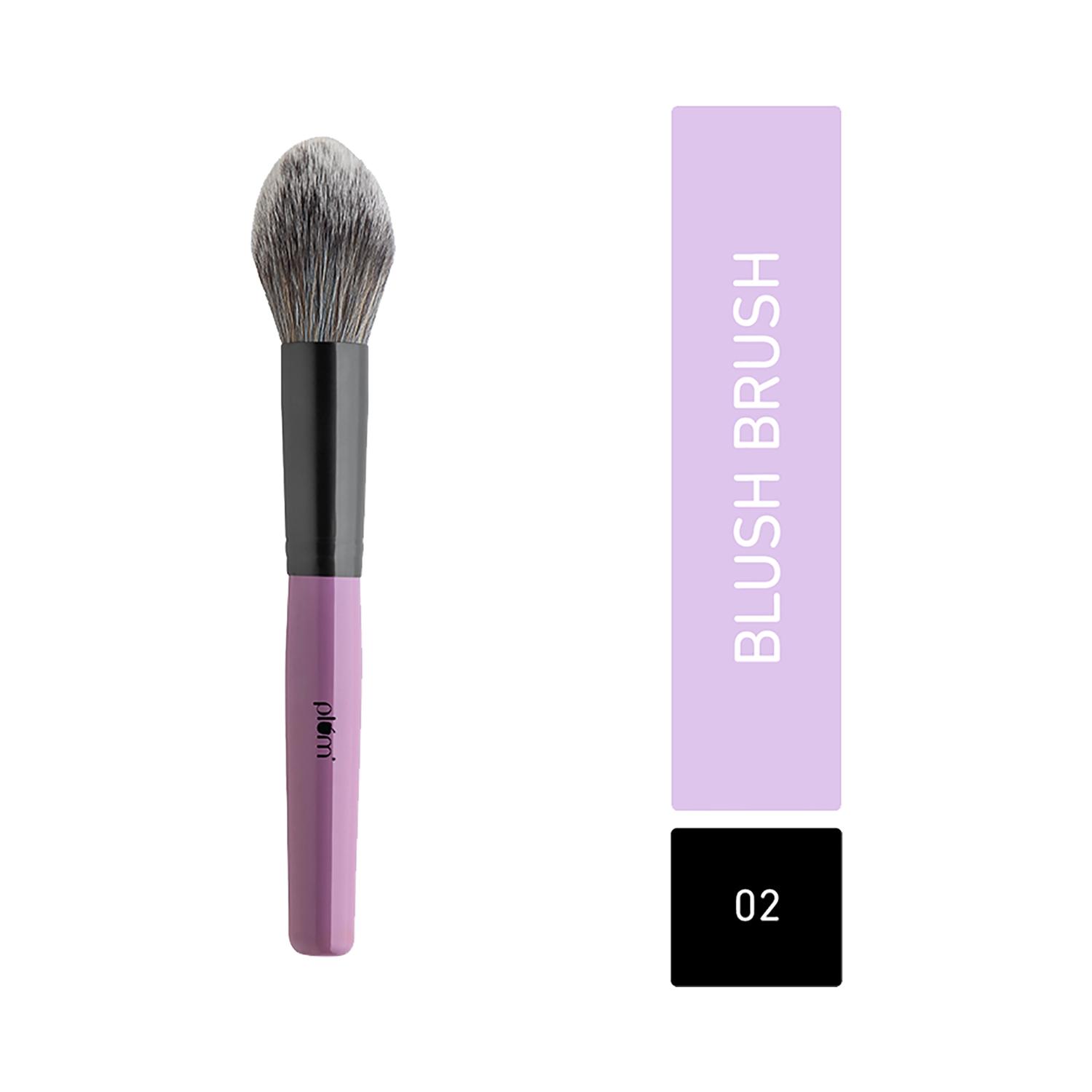 plum soft blend blush brush - 02 purple & black