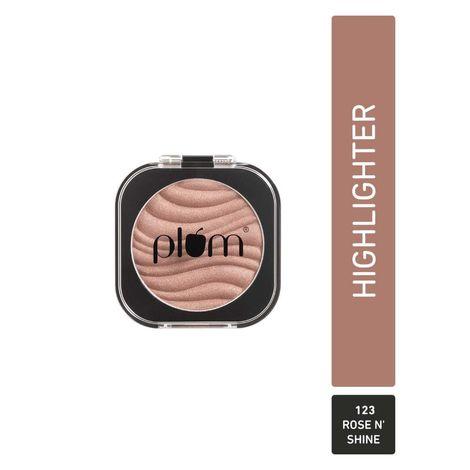 plum there you glow highlighter | highly pigmented |effortless blending |123 - rose n' shine