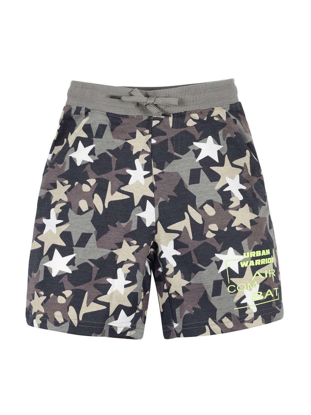 plum tree boys camouflage printed pure cotton shorts