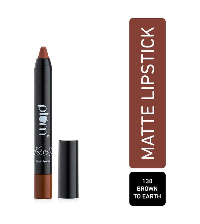plum twist & go matte lipstick brown to earth 130 - 1.8 gm