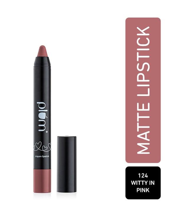 plum twist & go matte lipstick witty in pink 124 - 1.8 gm
