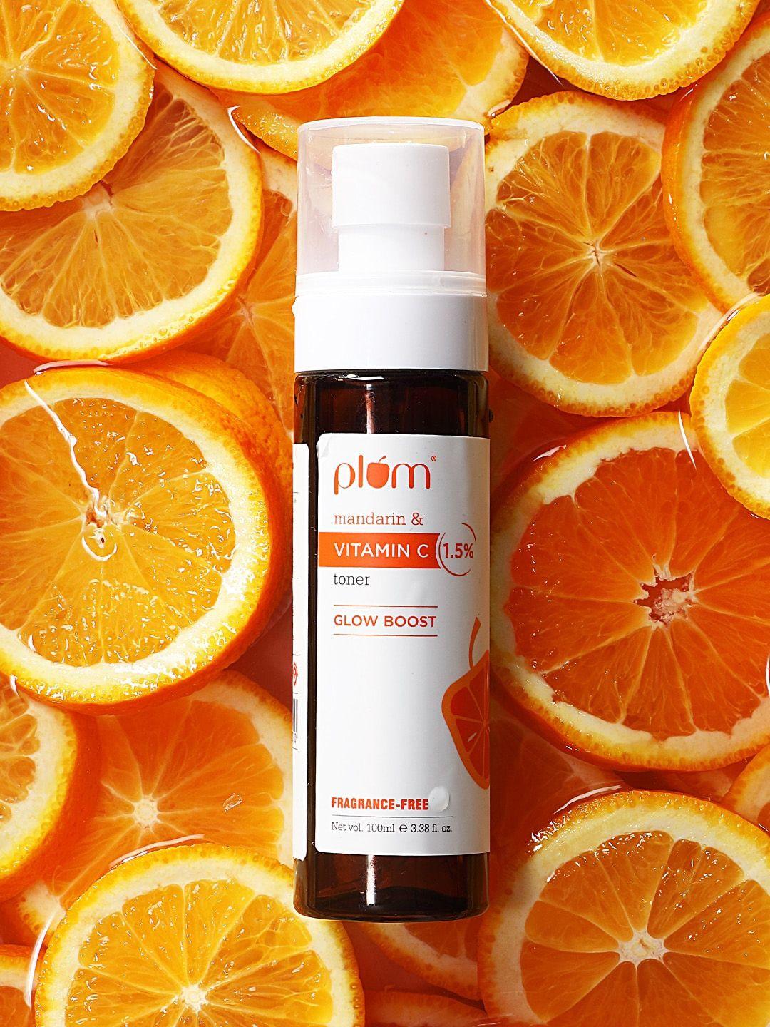 plum 1.5% vitamin c toner with mandarin for glowing skin 100 ml