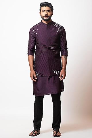 plum bamberg silk bundi jacket