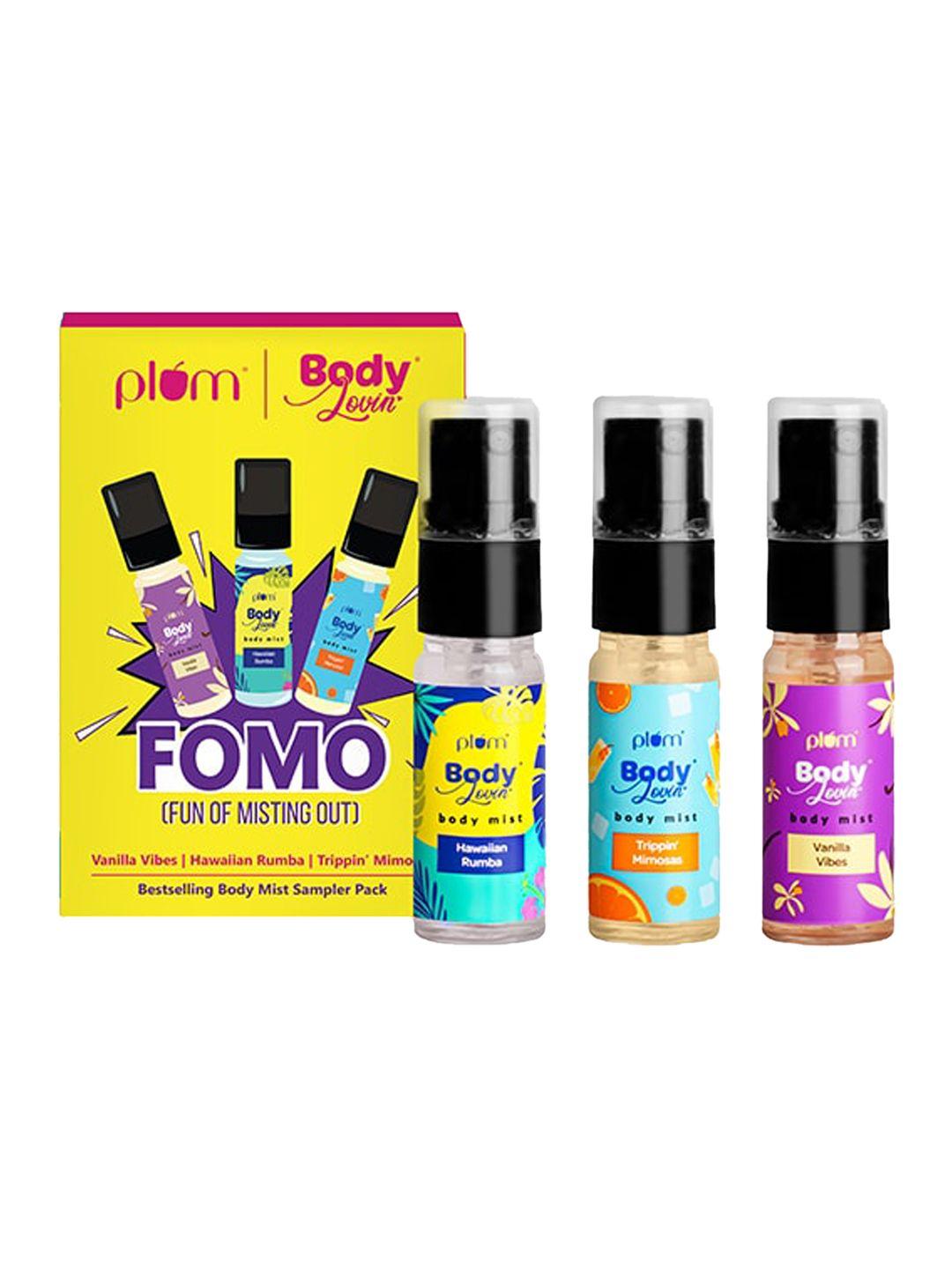 plum bodylovin 3-in-1 fomo body mists sampler pack