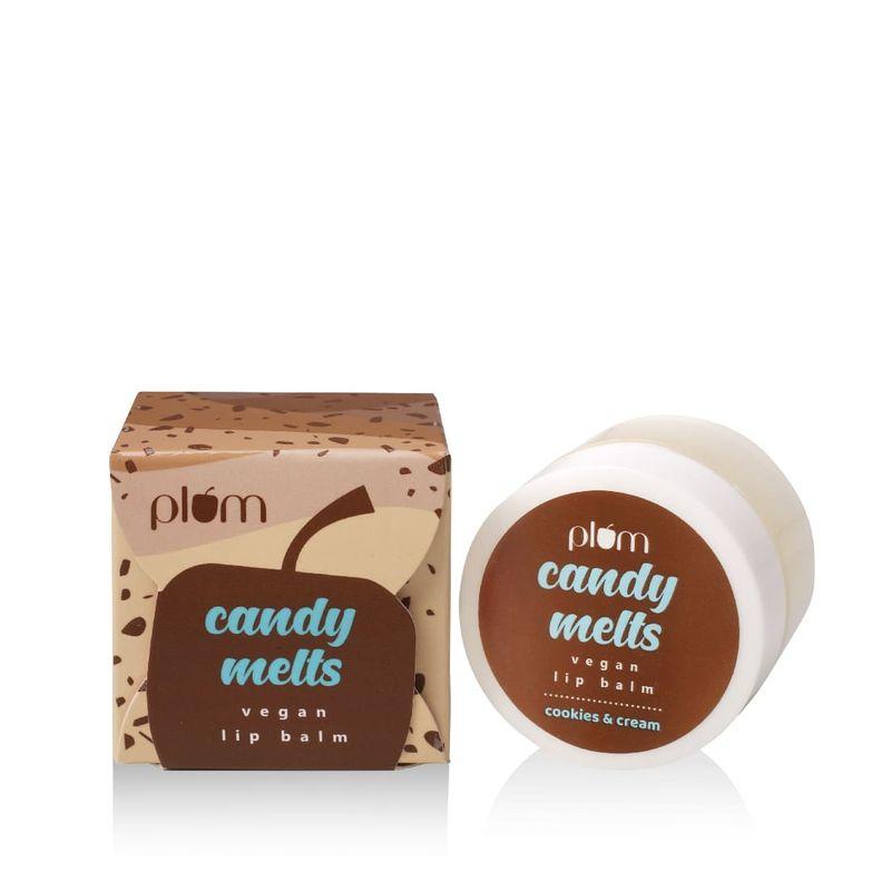 plum candy melts lip balm - cookies & cream