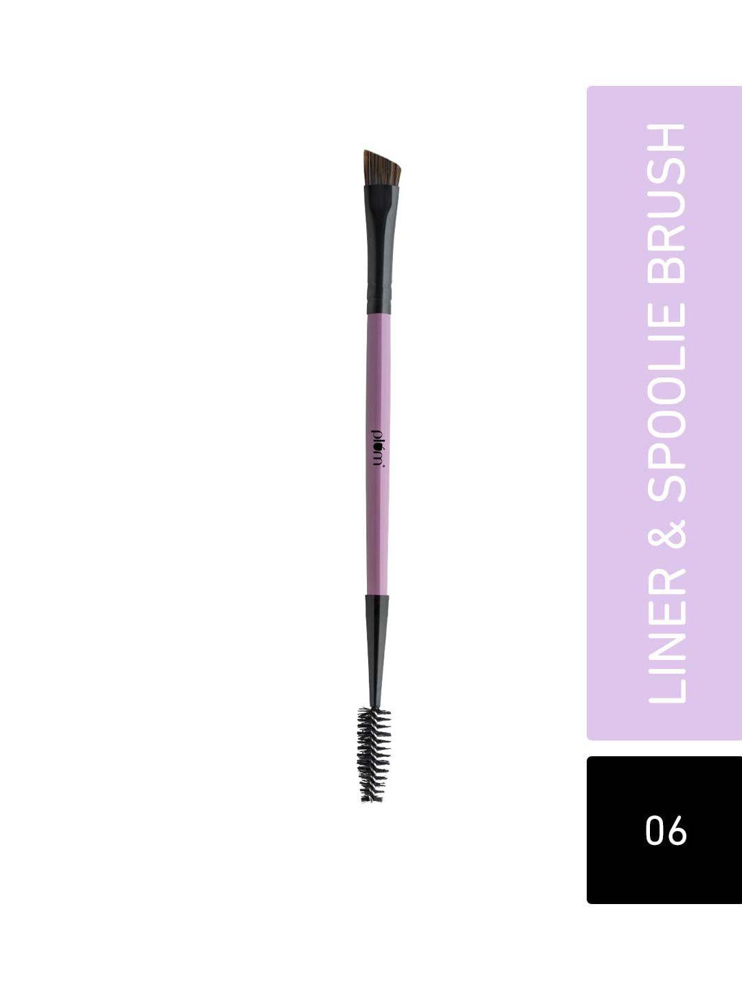 plum soft blend liner & spoolie brush ultra soft bristles flawless application - 06